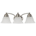 Vanity Nuvo 60-3266 Empire - 3 Light - 21 in. - Vanity with Frosted White Glass - Brushed Nickel Finish Nuvo
