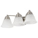 Vanity Nuvo 60-3266 Empire - 3 Light - 21 in. - Vanity with Frosted White Glass - Brushed Nickel Finish Nuvo