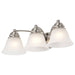 Vanity Nuvo 60-3266 Empire - 3 Light - 21 in. - Vanity with Frosted White Glass - Brushed Nickel Finish Nuvo