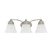 Vanity Nuvo 60-3266 Empire - 3 Light - 21 in. - Vanity with Frosted White Glass - Brushed Nickel Finish Nuvo
