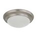 Flush Mount Nuvo 60-3271 1 Light 12 in. Flush Mount Twist & Lock with Frosted White Glass - Brushed Nickel Finish Nuvo