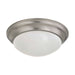 Flush Mount Nuvo 60-3272 2 Light - 14 in. - Flush Mount Twist and Lock with Frosted White Glass - Brushed Nickel Finish Nuvo