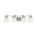 Vanity Nuvo 60-3277 Empire - 4 Light - 29 in. - Vanity with Frosted White Glass - Brushed Nickel Finish Nuvo