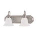 Vanity Nuvo 60-3278 Ballerina - 2 Light - 18 in. - Vanity with Frosted White Glass - Brushed Nickel Finish Nuvo