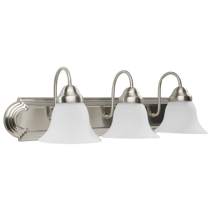 Vanity Nuvo 60-3279 Ballerina - 3 Light - 24 in. - Vanity with Frosted White Glass - Brushed Nickel Finish Nuvo