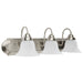 Vanity Nuvo 60-3279 Ballerina - 3 Light - 24 in. - Vanity with Frosted White Glass - Brushed Nickel Finish Nuvo