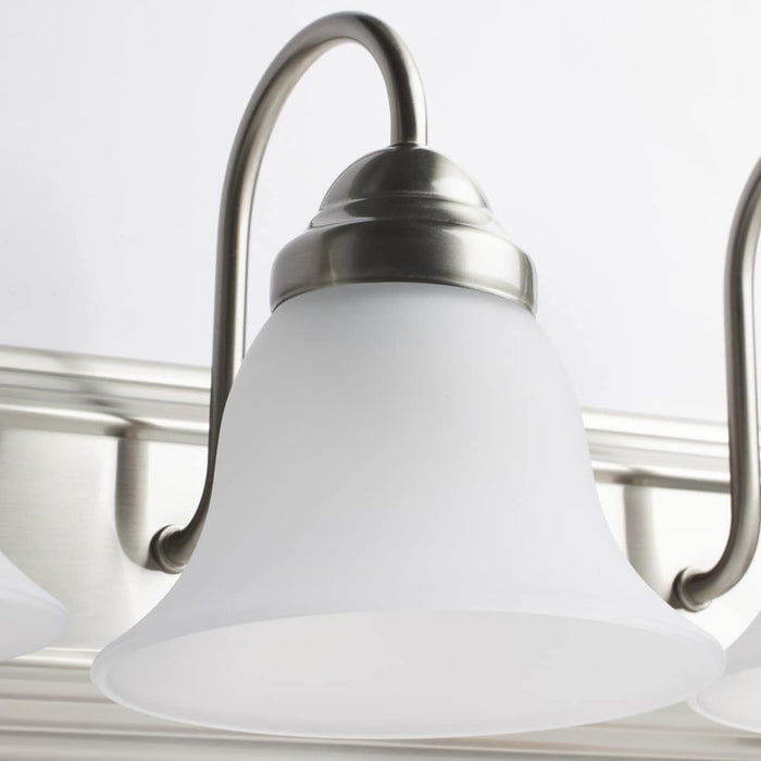 Vanity Nuvo 60-3279 Ballerina - 3 Light - 24 in. - Vanity with Frosted White Glass - Brushed Nickel Finish Nuvo