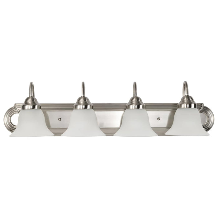 Vanity Nuvo 60-3281 Ballerina - 4 Light - 30 in. - Vanity with Frosted White Glass - Brushed Nickel Finish Nuvo