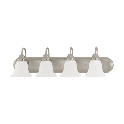 Vanity Nuvo 60-3281 Ballerina - 4 Light - 30 in. - Vanity with Frosted White Glass - Brushed Nickel Finish Nuvo