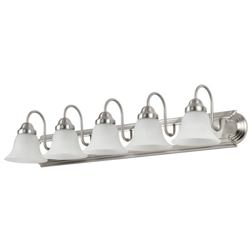 Vanity Nuvo 60-3282 Ballerina - 5 Light - 36 in. - Vanity with Frosted White Glass - Brushed Nickel Finish Nuvo