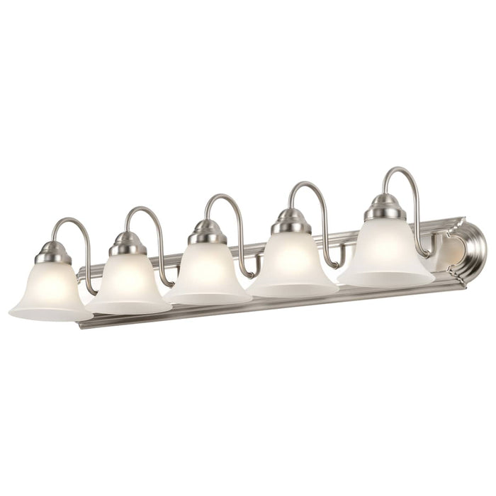 Vanity Nuvo 60-3282 Ballerina - 5 Light - 36 in. - Vanity with Frosted White Glass - Brushed Nickel Finish Nuvo