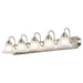 Vanity Nuvo 60-3282 Ballerina - 5 Light - 36 in. - Vanity with Frosted White Glass - Brushed Nickel Finish Nuvo