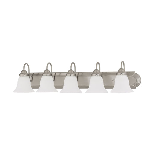 Vanity Nuvo 60-3282 Ballerina - 5 Light - 36 in. - Vanity with Frosted White Glass - Brushed Nickel Finish Nuvo