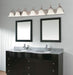 Vanity Nuvo 60-3283 Ballerina - 7 Light - 48 in. - Vanity with Frosted White Glass - Brushed Nickel Finish Nuvo