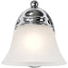 Vanity Nuvo 60-336 Empire - 1 Light - 7 in. - Vanity with Alabaster Glass Bell Shades - Polished Chrome Finish Nuvo