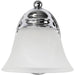 Vanity Nuvo 60-336 Empire - 1 Light - 7 in. - Vanity with Alabaster Glass Bell Shades - Polished Chrome Finish Nuvo