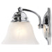 Vanity Nuvo 60-336 Empire - 1 Light - 7 in. - Vanity with Alabaster Glass Bell Shades - Polished Chrome Finish Nuvo