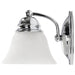 Vanity Nuvo 60-336 Empire - 1 Light - 7 in. - Vanity with Alabaster Glass Bell Shades - Polished Chrome Finish Nuvo