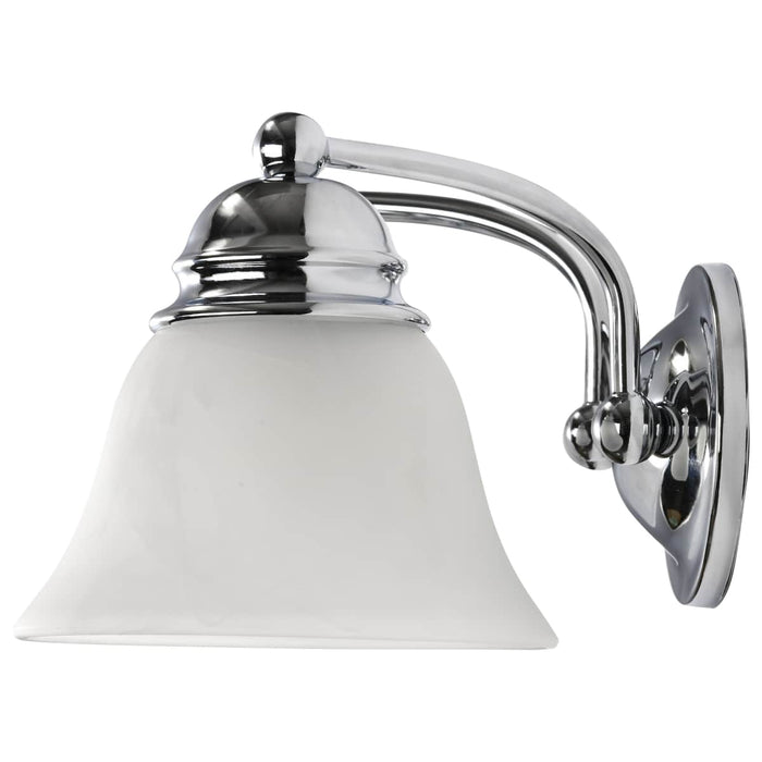 Vanity Nuvo 60-337 Empire - 2 Light - 15 in. - Vanity with Alabaster Glass Bell Shades - Polished Chrome Finish Nuvo