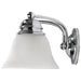 Vanity Nuvo 60-337 Empire - 2 Light - 15 in. - Vanity with Alabaster Glass Bell Shades - Polished Chrome Finish Nuvo