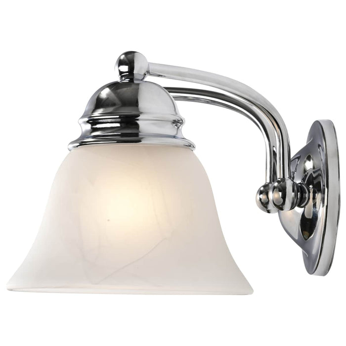 Vanity Nuvo 60-337 Empire - 2 Light - 15 in. - Vanity with Alabaster Glass Bell Shades - Polished Chrome Finish Nuvo