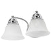 Vanity Nuvo 60-337 Empire - 2 Light - 15 in. - Vanity with Alabaster Glass Bell Shades - Polished Chrome Finish Nuvo