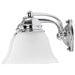 Vanity Nuvo 60-338 Empire - 3 Light - 21 in. - Vanity with Alabaster Glass Bell Shades - Polished Chrome Finish Nuvo