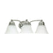 Vanity Nuvo 60-338 Empire - 3 Light - 21 in. - Vanity with Alabaster Glass Bell Shades - Polished Chrome Finish Nuvo