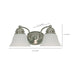 Vanity Nuvo 60-341 Empire - 2 Light - 15 in. - Vanity with Alabaster Glass Bell Shades - Brushed Nickel Finish Nuvo