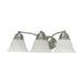 Vanity Nuvo 60-342 Empire - 3 Light - 21 in. - Vanity with Alabaster Glass Bell Shades - Brushed Nickel Finish Nuvo