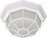 Flush Mount Nuvo 60-3450 1 Light - 12 in. - Ceiling Spider Cage Fixture - Die Cast - Glass Lens - Color retail packaging - White Finish Nuvo