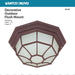 Flush Mount Nuvo 60-3451 1 Light - 12 in. - Ceiling Spider Cage Fixture - Die Cast - Glass Lens - Color retail packaging - Old Bronze Finish Nuvo