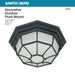 Flush Mount Nuvo 60-3452 1 Light - 12 in. - Ceiling Spider Cage Fixture - Die Cast - Glass Lens - Color retail packaging - Textured Black Finish Nuvo