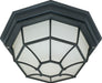 Flush Mount Nuvo 60-3452 1 Light - 12 in. - Ceiling Spider Cage Fixture - Die Cast - Glass Lens - Color retail packaging - Textured Black Finish Nuvo