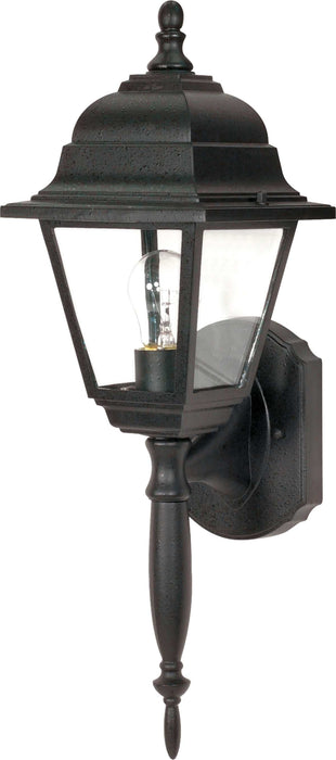 Wall Lantern Nuvo 60-3455 Briton - 1 Light - 18 in. - Wall Lantern with Clear Seed Glass - Color retail packaging - Textured Black Finish Nuvo