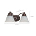 Vanity Nuvo 60-345 Empire - 2 Light - 15 in. - Vanity with Alabaster Glass Bell Shades - Old Bronze Finish Nuvo