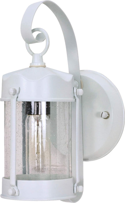Wall Lantern Nuvo 60-3460 1 Light - 10-5/8 in. - Wall Lantern - Piper Lantern with Clear Seed Glass - Color retail packaging - White Finish Nuvo