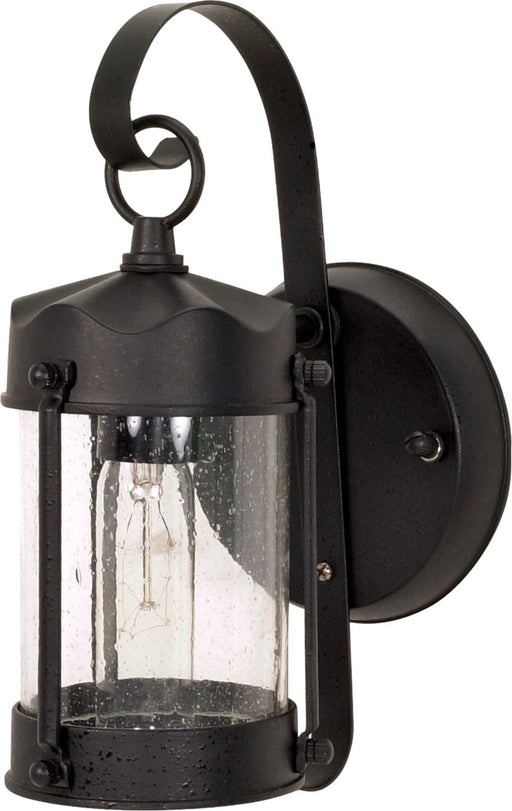 Wall Lantern Nuvo 60-3462 1 Light - 10-5/8 in. - Wall Lantern - Piper Lantern with Clear Seed Glass - Color retail packaging - Textured Black Finish Nuvo