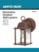 Wall Lantern Nuvo 60-3464 1 Light - 8-5/8 in. - Wall Lantern - Cube Lantern with Clear Beveled Glass - Color retail packaging - Old Bronze Finish Nuvo