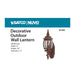 Wall Lantern Nuvo 60-3468 Central Park - 1 Light - 20 in. - Wall Lantern with Clear Beveled Glass - Color retail packaging - Old Bronze Finish Nuvo