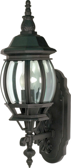 Wall Lantern Nuvo 60-3469 Central Park - 1 Light - 20 in. - Wall Lantern with Clear Beveled Glass - Color retail packaging - Textured Black Finish Nuvo