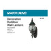 Wall Lantern Nuvo 60-3469 Central Park - 1 Light - 20 in. - Wall Lantern with Clear Beveled Glass - Color retail packaging - Textured Black Finish Nuvo