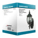Wall Lantern Nuvo 60-3469 Central Park - 1 Light - 20 in. - Wall Lantern with Clear Beveled Glass - Color retail packaging - Textured Black Finish Nuvo