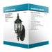Wall Lantern Nuvo 60-3469 Central Park - 1 Light - 20 in. - Wall Lantern with Clear Beveled Glass - Color retail packaging - Textured Black Finish Nuvo
