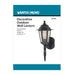 Wall Lantern Nuvo 60-3472 Cornerstone - 1 Light - 18 in. - Wall Lantern with Clear Seed Glass - Color retail packaging - Textured Black Finish Nuvo