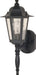 Wall Lantern Nuvo 60-3472 Cornerstone - 1 Light - 18 in. - Wall Lantern with Clear Seed Glass - Color retail packaging - Textured Black Finish Nuvo