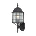 Wall Lantern Nuvo 60-3479 Adams - 1 Light - 18 in. - Outdoor Wall with Frosted Glass - Color retail packaging - Textured Black Finish Nuvo