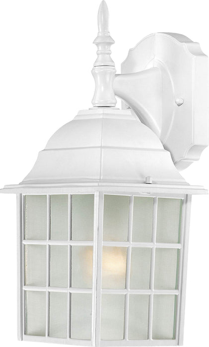 Wall Lantern Nuvo 60-3480 Adams - 1 Light - 14 in. - Outdoor Wall with Frosted Glass - Color retail packaging - White Finish Nuvo