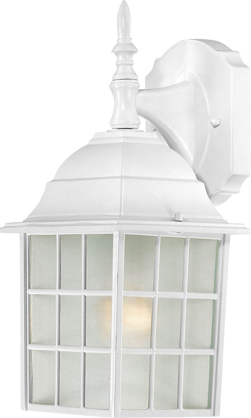Wall Lantern Nuvo 60-3480 Adams - 1 Light - 14 in. - Outdoor Wall with Frosted Glass - Color retail packaging - White Finish Nuvo