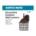 Wall Lantern Nuvo 60-3481 Adams - 1 Light - 14 in. - Outdoor Wall with Frosted Glass - Color retail packaging - Rustic Bronze Finish Nuvo